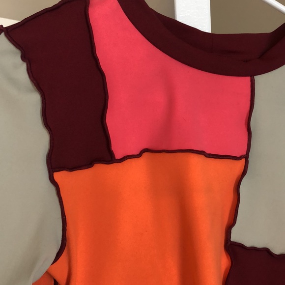 NWOT C/MEO Collective Colorblock Patchwork Top - Picture 2 of 4